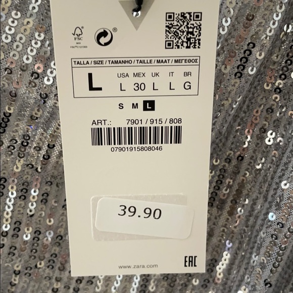 Zara silver sequence one shoulder open bodysuit - Picture 3 of 6